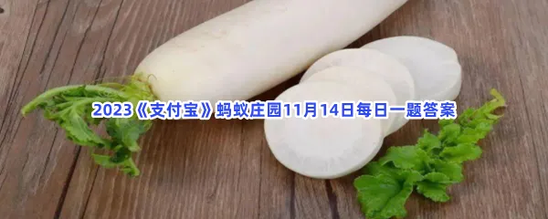 民间素有冬吃萝卜夏吃姜的说法,以下哪种白萝卜口感更佳?-2023支付宝蚂蚁庄园11月14日每日一题答案