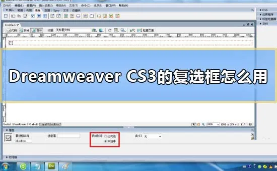 Dreamweaver CS3的复选框怎么用-应用教程