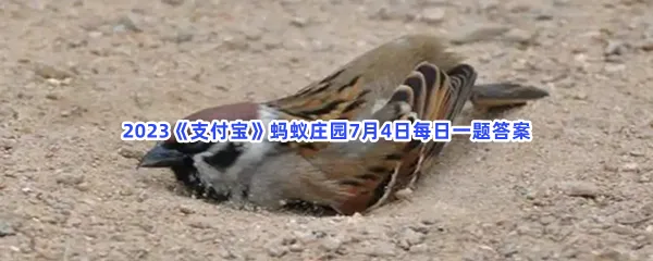 猜一猜:麻雀经常在沙子里拍打翅膀,这是为了-2023支付宝蚂蚁庄园7月4日每日一题答案