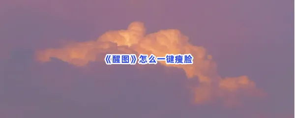 醒图怎么一键瘦脸-醒图一键瘦脸的方法分享