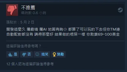 《红霞岛》进入steam差评榜前15 成为一周内发售游戏中最多差评的游戏