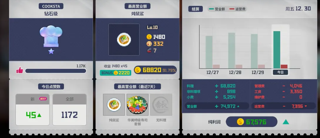潜水员戴夫鼠鲨菜谱介绍 潜水员戴夫手机版鼠鲨菜谱怎么样