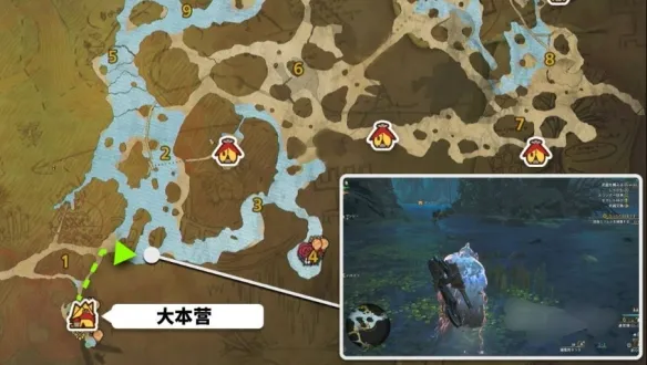 绯红森林钓鱼点在哪-怪猎荒野绯红森林钓鱼点位置一览